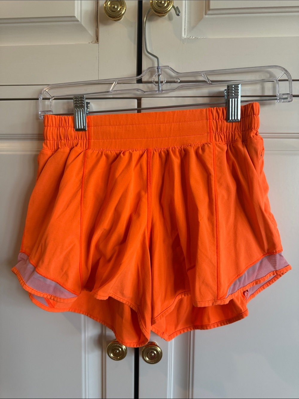 lululemon athletica Bright Neon Orange Hotty Hit Shorts